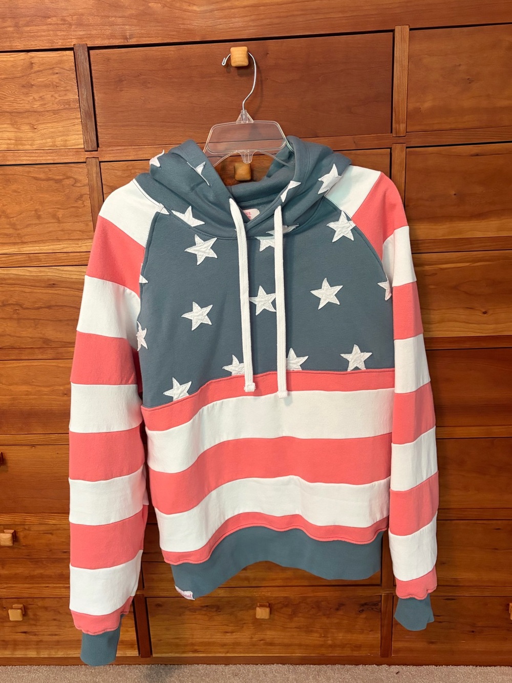 Simply Southern Red, White & Blue Star Striped Hoodie